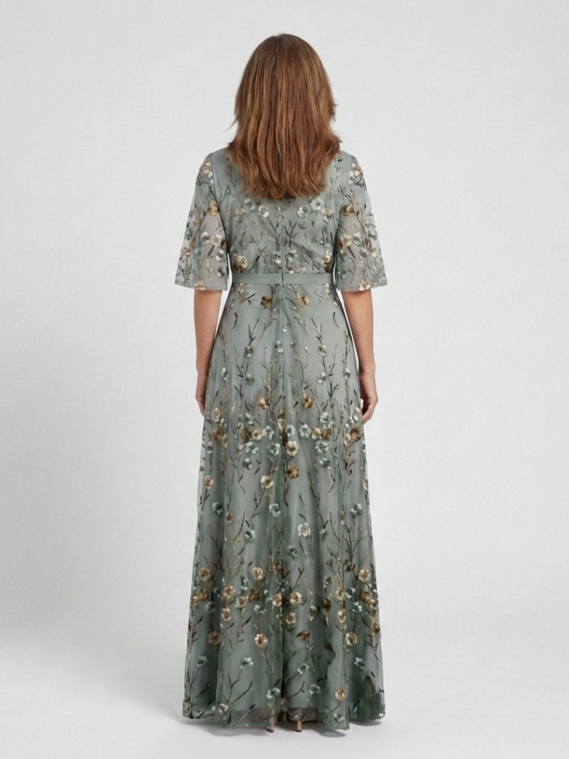 Mireille | Floral V-Neck Maxi Dress