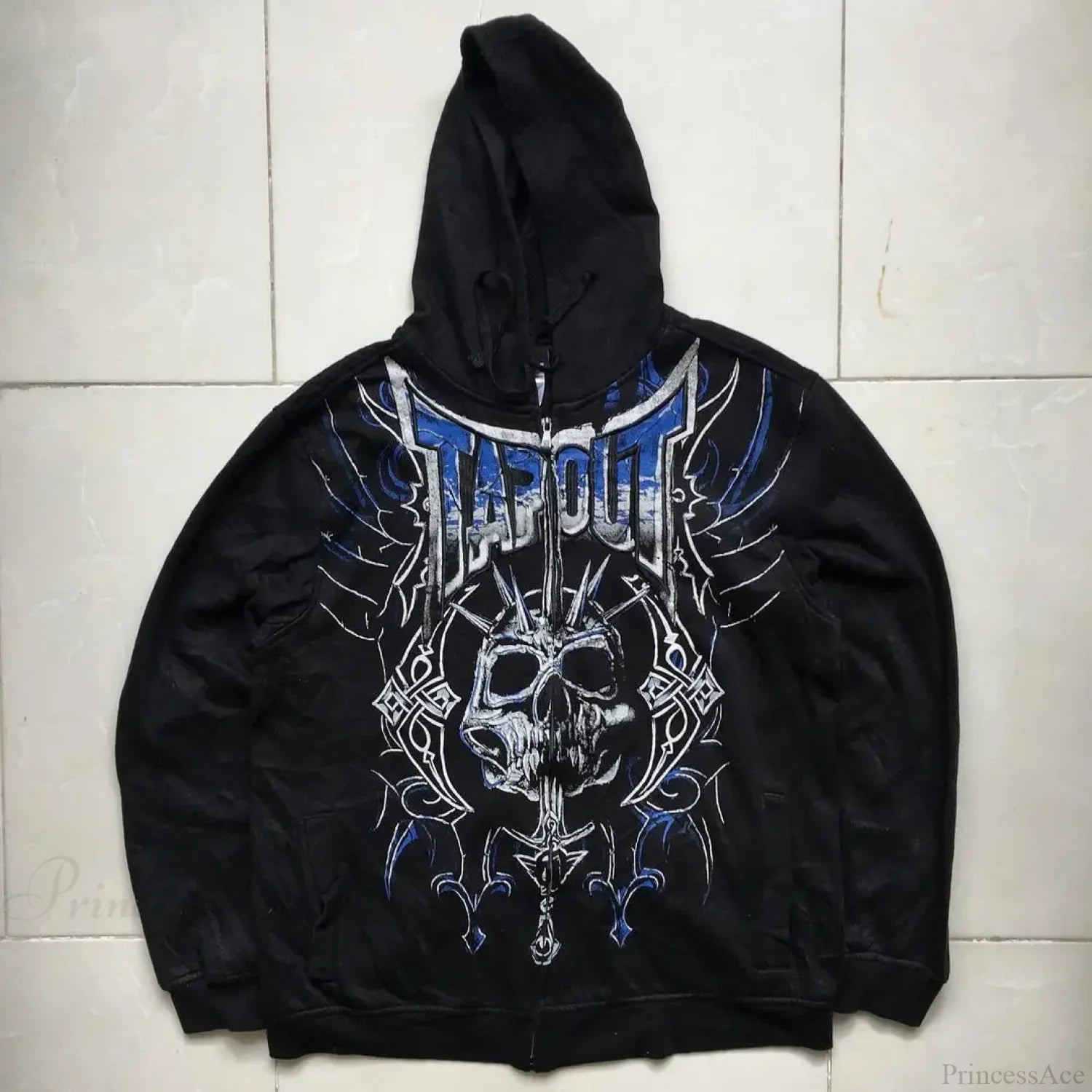 Grunge Zip Up Sweatshirt