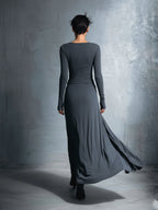 | Gray Stretch Wrap Dress
