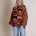 Halloween Round Neck Long Sleeve Aesthetic Gingerbread Loose Sweater