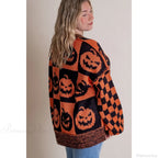 Halloween Round Neck Long Sleeve Aesthetic Gingerbread Loose Sweater