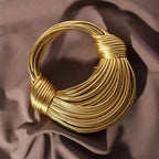 Handwoven Noodle Gold Evening Clutch Handbag