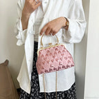 Heart Pattern Stylish Evening Clutch Chain Crossbody Bag