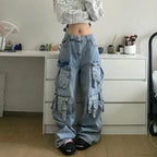 Heavy Industry Cargo Jeans Women Pants