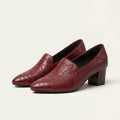 Aveline | Leather Embroidered Pumps