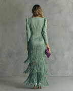 Elena | Midi Dress with Fringe