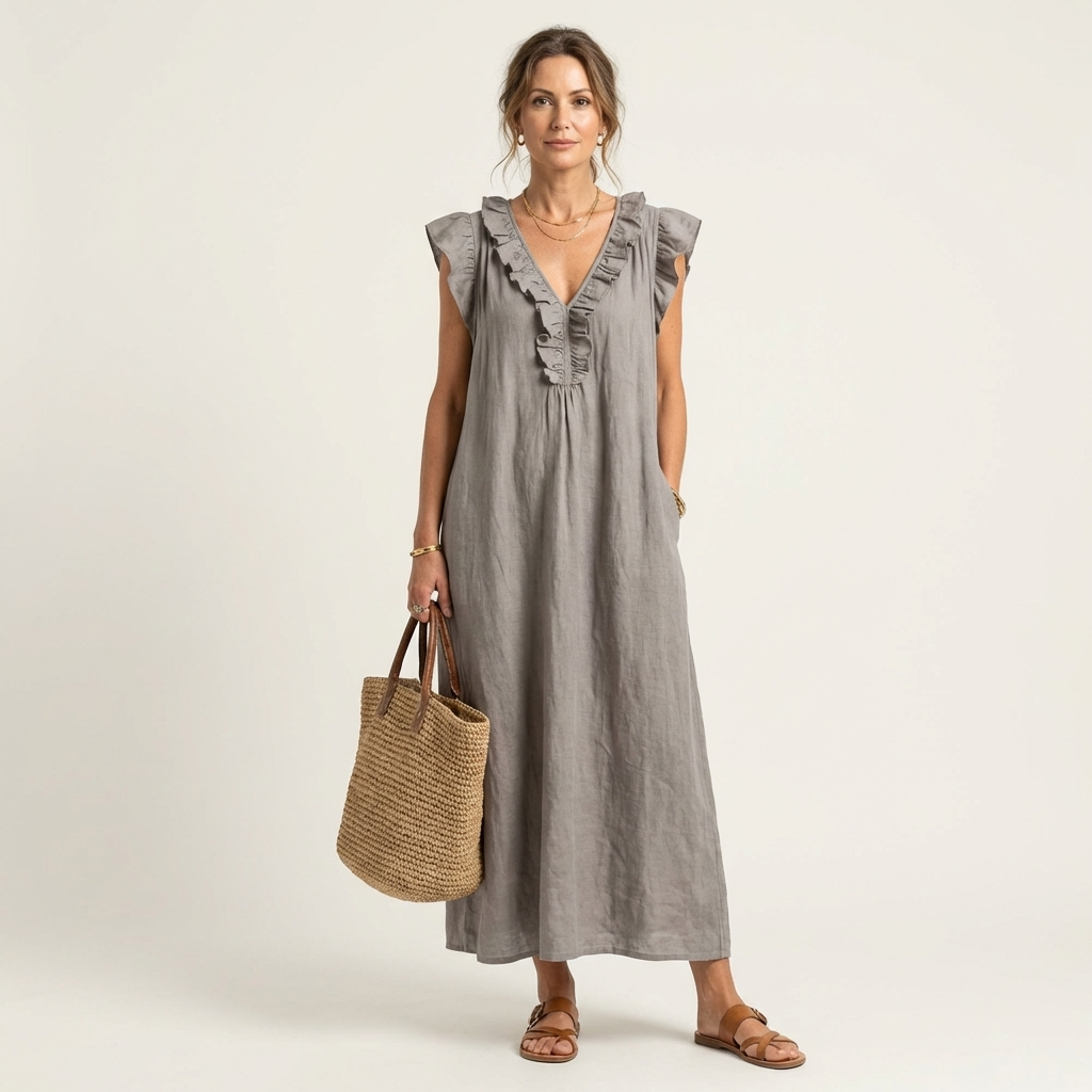 Elara | Ruffle Maxi Dress