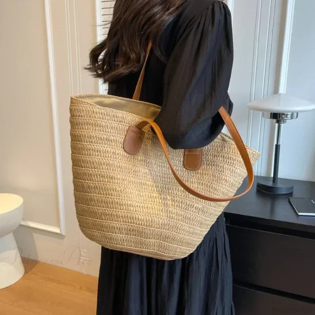 High-End Texture Commuter Shoulder Bag