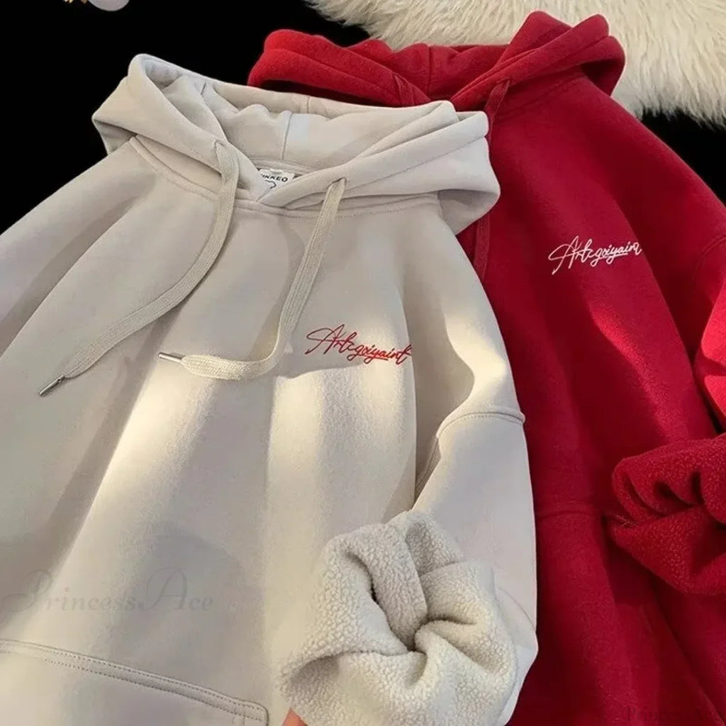 High Street Letter Print Oversized Hoodie