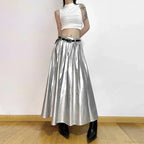 High Waist Pleated Cyberpunk Skirt