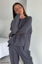 High Low Hem Sweatshirt Set