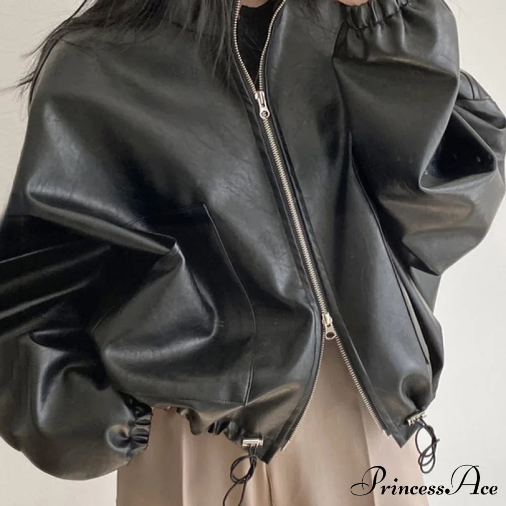 Hip Hop Personalized PU Leather Jacket