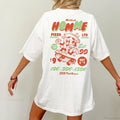 Hip Hop Pizza Back Print T-shirt