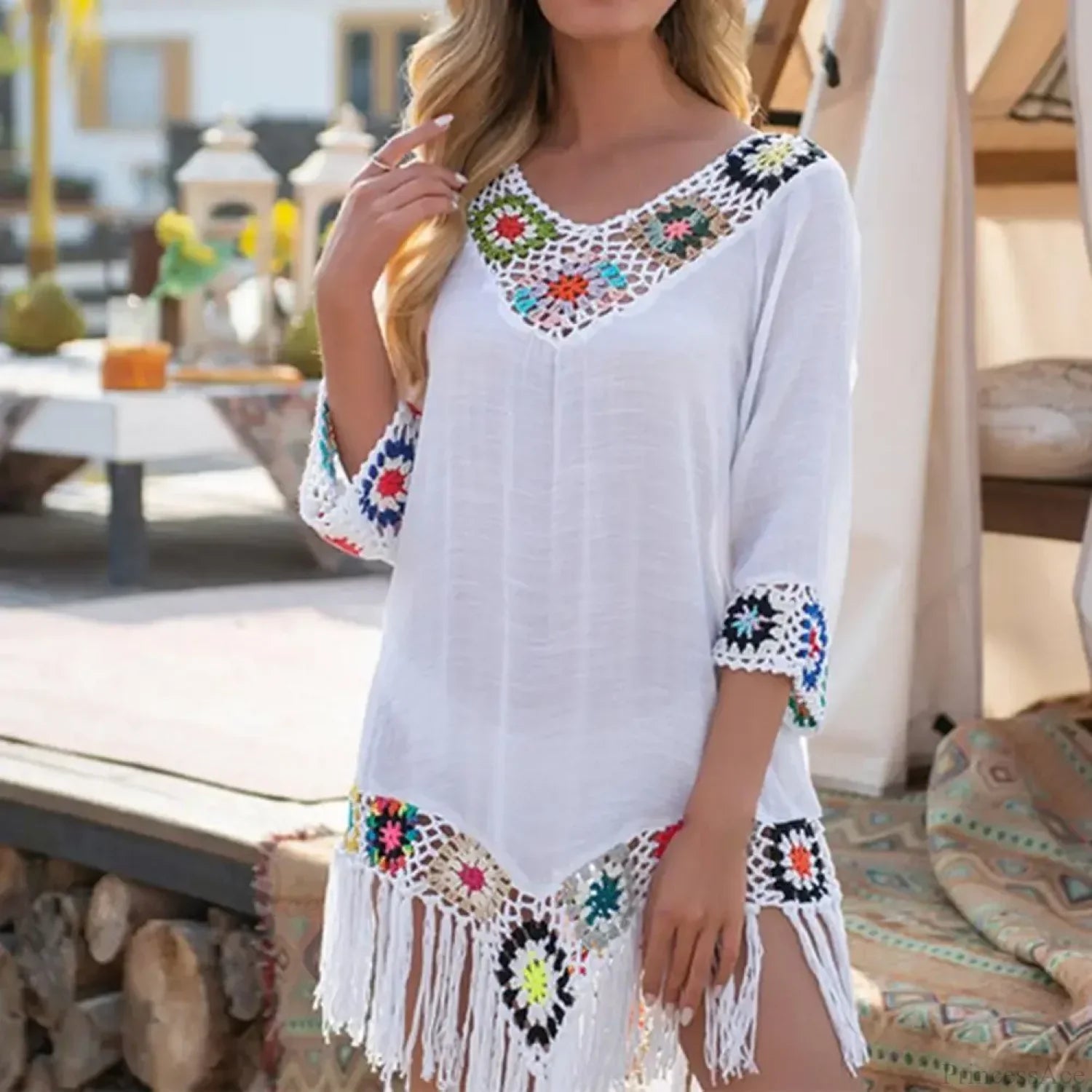 Hollow Out Crochet Bikini Cover Up