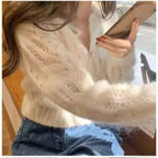 Hollow Out Elegant Vintage Long Sleeve Cardigan