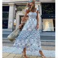 Hollow Out Floral Embroidery Flying Sleeve Dress