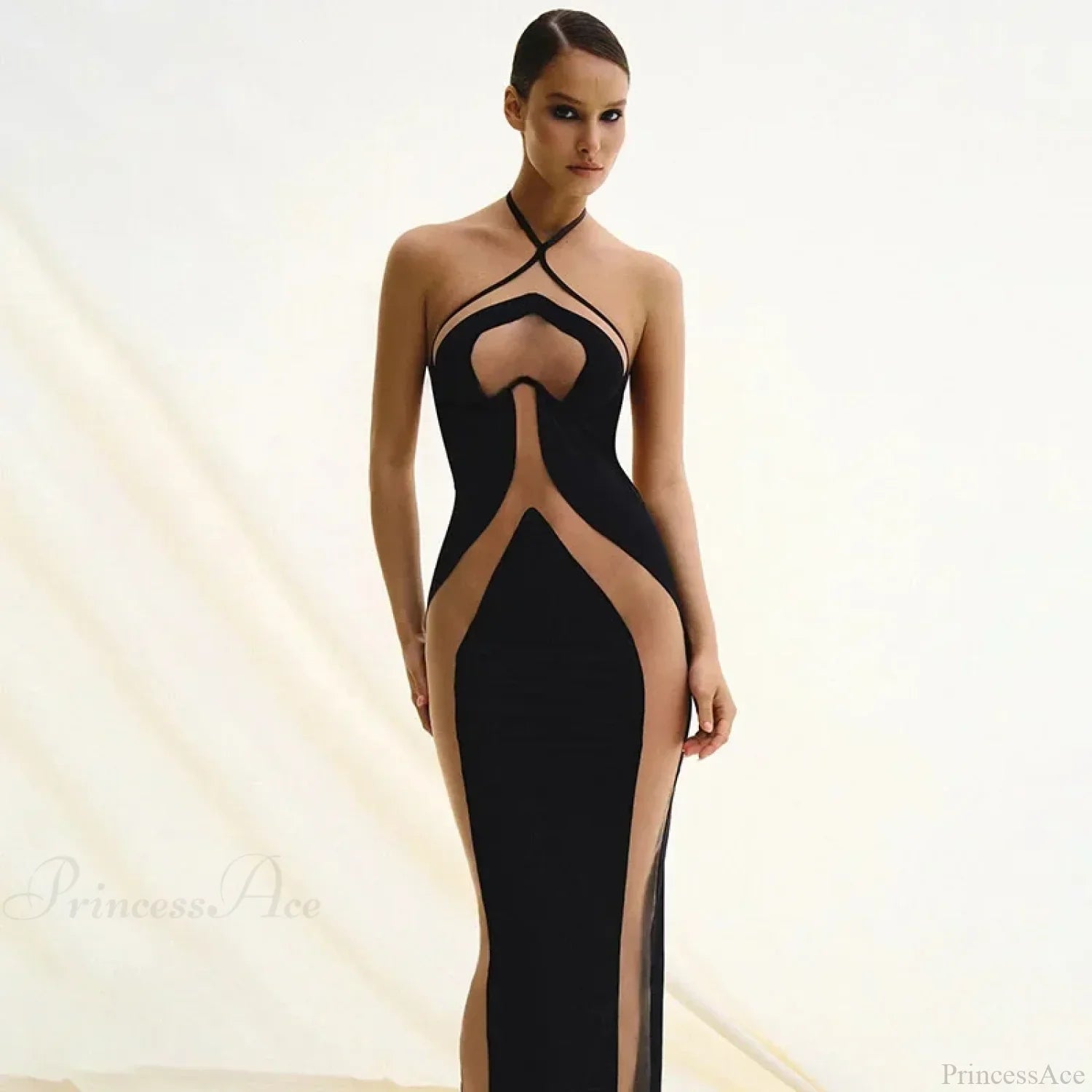 Hollow Out Maxi Party Dress