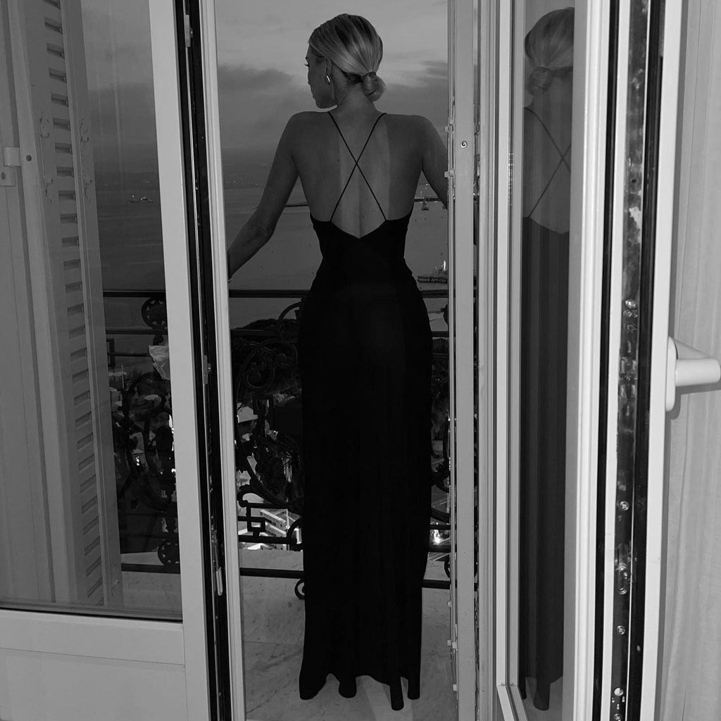 Flawless Fit Deep V-Neck Maxi Dress
