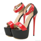 Hot-Sales Summer Sexy 17CM Sandals High-HeelsFashion Open-Toe Buckles Nightclub Party Black High Heel