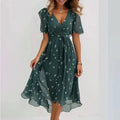 Genoveva Elevated Women's V Neck Dress Statement Occasion Edit