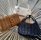 Fiji Black Woven Shoulder Bag