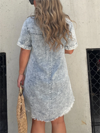 | Summer Washed Shirt Dress