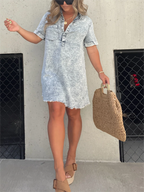 | Summer Washed Shirt Dress