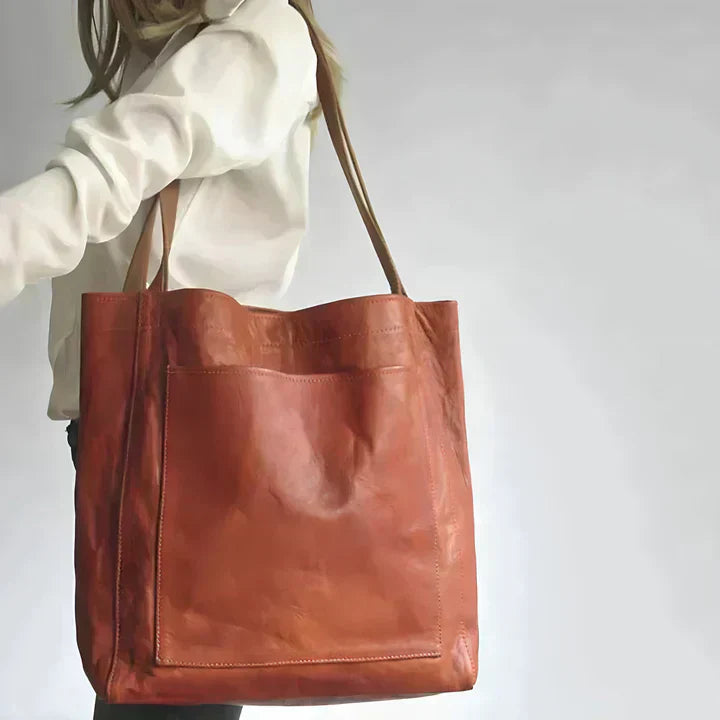 Elara | Classic Leather Tote