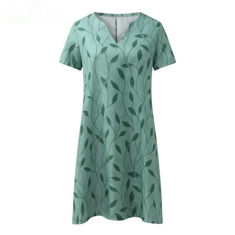Vanessa Effortless Knitted Dress V Neck Short Sleeves Designer Edit