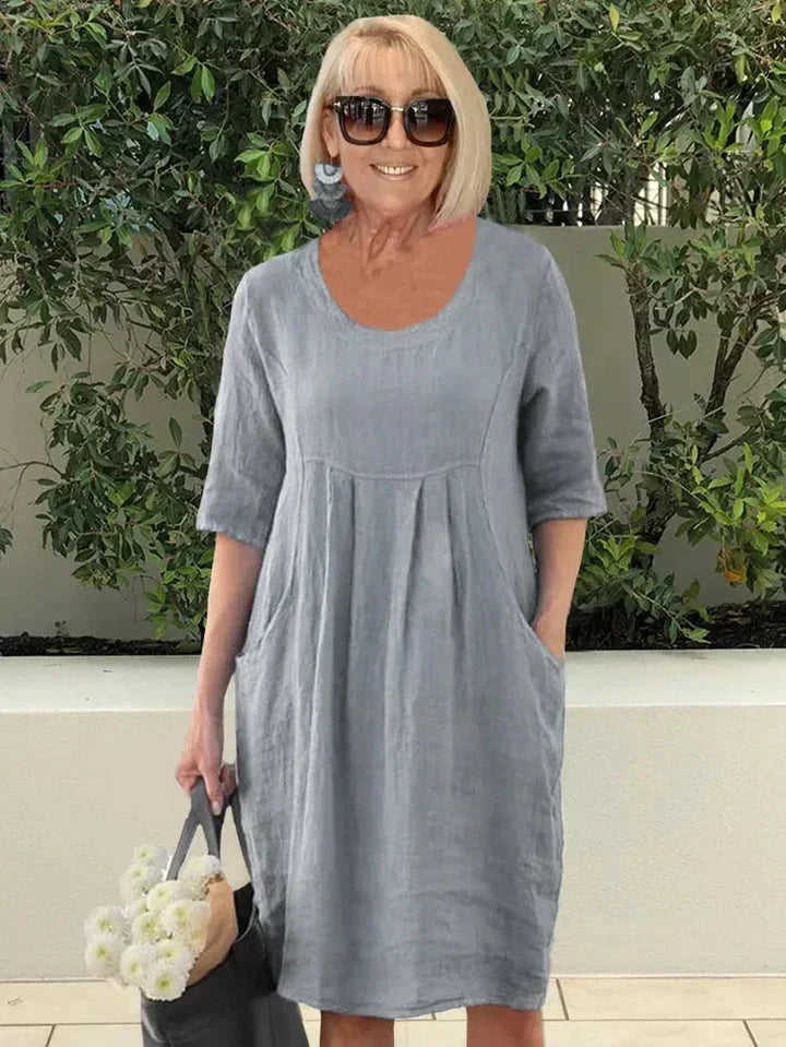 Jennifer Elevated Summer Dress with Pockets Designer Edit