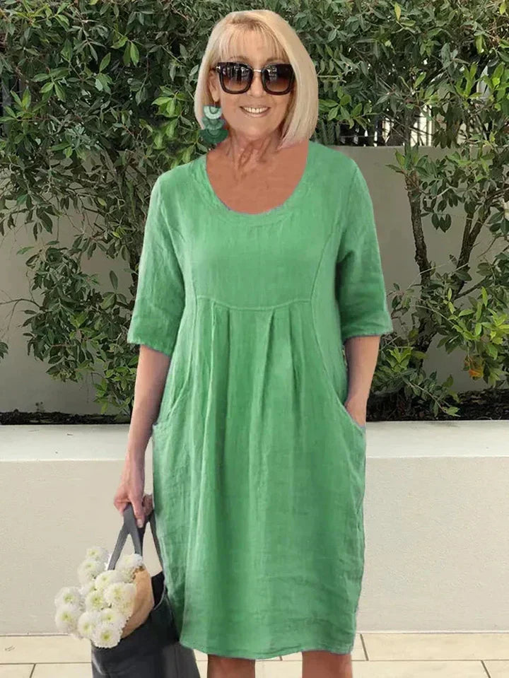 Jennifer Elevated Summer Dress with Pockets Designer Edit