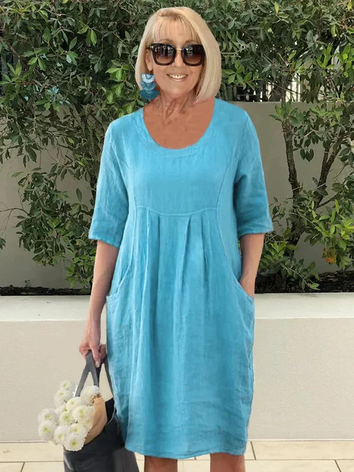Jennifer Elevated Summer Dress with Pockets Designer Edit