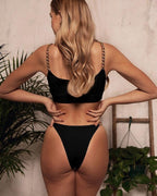 Chain Strap Triangle Two-Piece Bikini Set