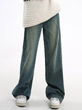 Patchwork Straight Boyfriend Jeans
