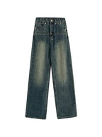 Patchwork Straight Boyfriend Jeans