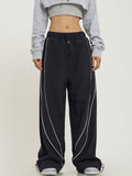 Vintage Piping Detail Baggy Sweatpants