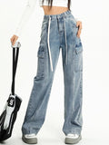 All-match High Waist Cargo Jeans