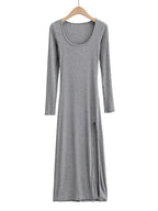 Long Sleeve Ribbed Maxi Dress