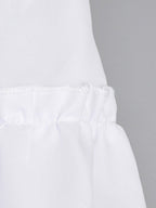 Frill Trim Versatile White Mini Skirt