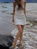 White Summer Beach Mini Dress