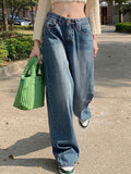 Faded Denim Baggy Boyfriend Jeans