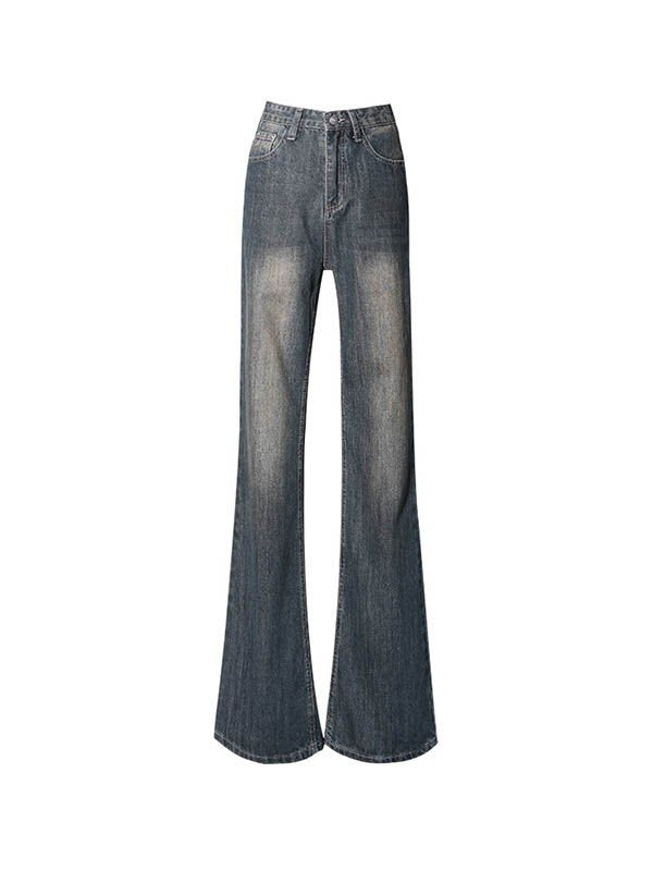 90s Faded Denim Flare Jeans