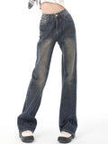90s Faded Denim Flare Jeans