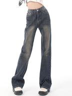 90s Faded Denim Flare Jeans