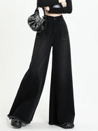 Distressed Vintage Black Flare Jeans