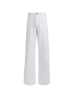 Basic White Denim Boyfriend Jeans
