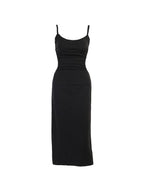 Knit Square Neck Slip Maxi Dresses