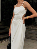 Knit Square Neck Slip Maxi Dresses