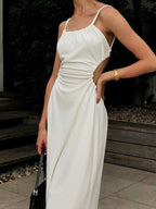 Knit Square Neck Slip Maxi Dresses