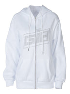 Rhinestone Letter Graphic Hoodie